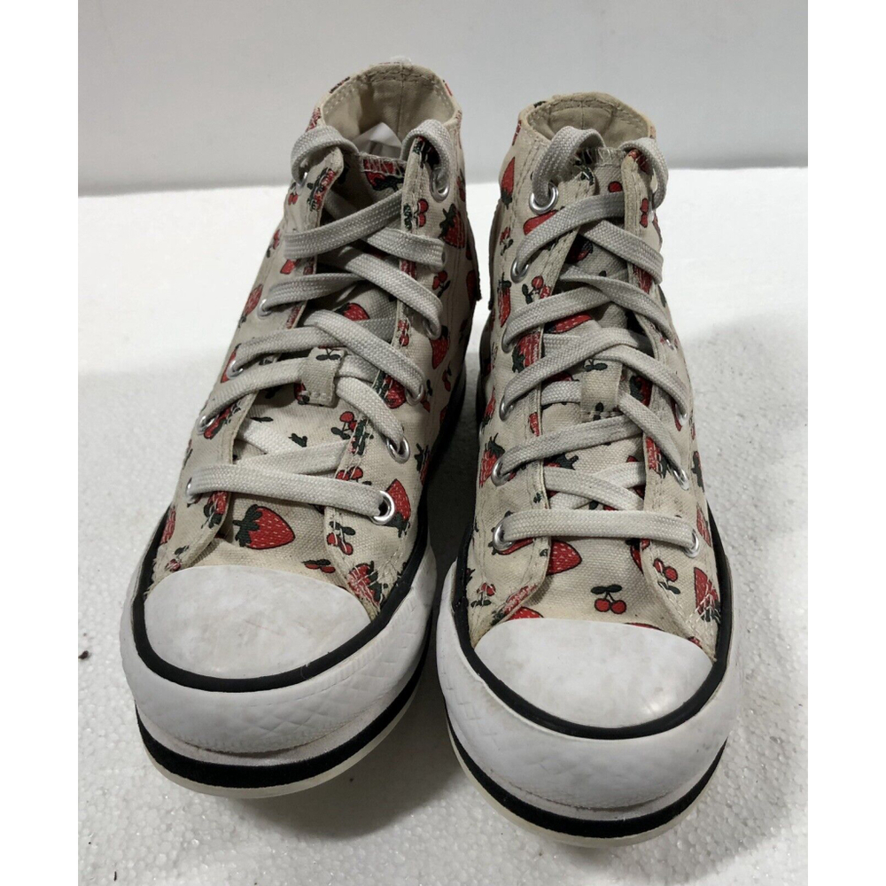 Converse Chuck Taylor All Star Platform Eva Hi Strawberry AOP Girls SZ 12.5